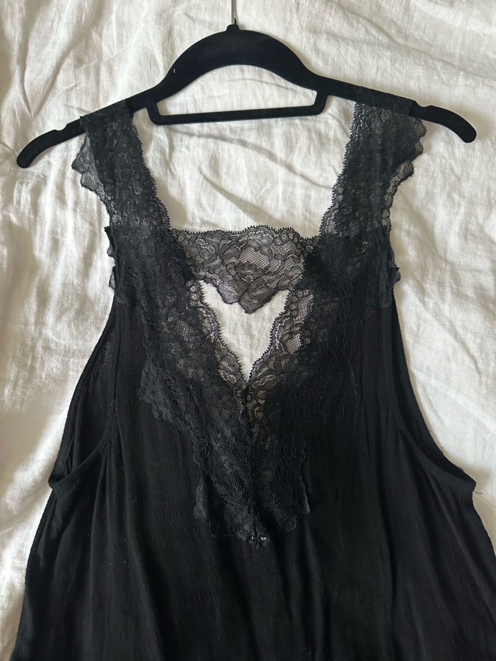 Vintage Free People Lace-Trim Babydoll Top - Picture 5 of 6